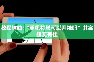 教程辅助!“手机打牌可以开挂吗”其实确实有挂