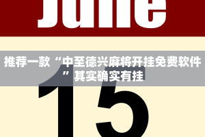 推荐一款“中至德兴麻将开挂免费软件”其实确实有挂