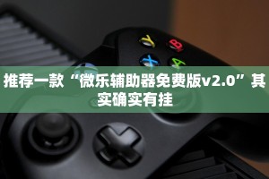 推荐一款“微乐辅助器免费版v2.0”其实确实有挂