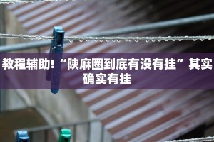 教程辅助!“陕麻圈到底有没有挂”其实确实有挂