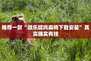 推荐一款“微乐捉鸡麻将下载安装”其实确实有挂