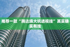 推荐一款“腾达填大坑透视挂”其实确实有挂