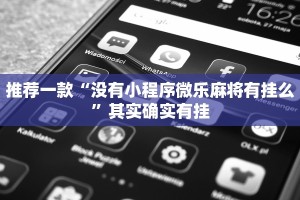 推荐一款“没有小程序微乐麻将有挂么”其实确实有挂