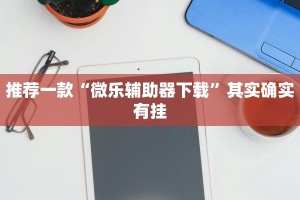 推荐一款“微乐辅助器下载”其实确实有挂