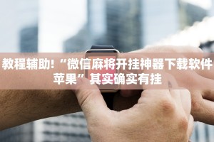 教程辅助!“微信麻将开挂神器下载软件苹果”其实确实有挂