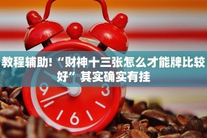 教程辅助!“财神十三张怎么才能牌比较好”其实确实有挂