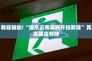 教程辅助!“如何让微乐麻将手气变好”其实确实有挂