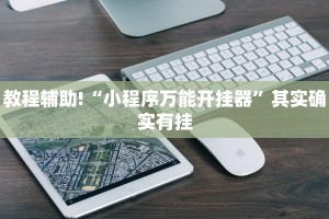 教程辅助!“小程序万能开挂器”其实确实有挂