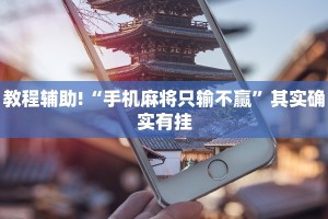教程辅助!“麻将机必赢神器”其实确实有挂