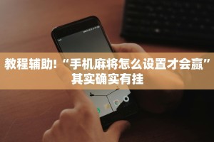教程辅助!“微乐陕西麻将有挂吗”其实确实有挂