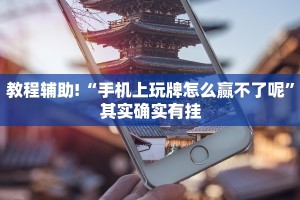 教程辅助!“手机上玩牌怎么赢不了呢”其实确实有挂