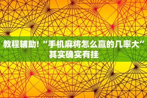 推荐一款“新道游开挂辅助软件”其实确实有挂