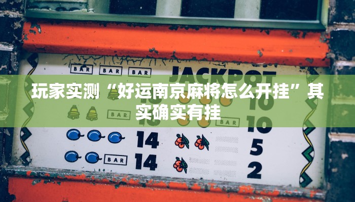 教程辅助!“福星游戏有挂吗”其实确实有挂