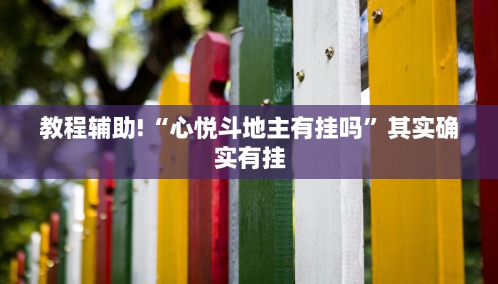 教程辅助!“心悦斗地主有挂吗”其实确实有挂
