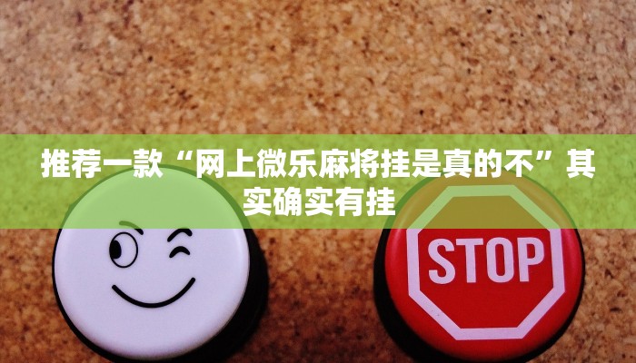 教程辅助!“网上微乐麻将能开挂吗?”其实确实有挂