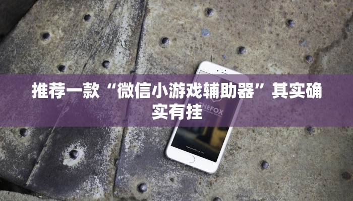 教程辅助!“微乐麻将微信小程序怎么开挂”其实确实有挂