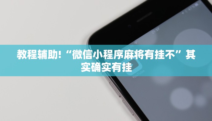 教程辅助!“微乐麻将微信小程序开挂方法”其实确实有挂
