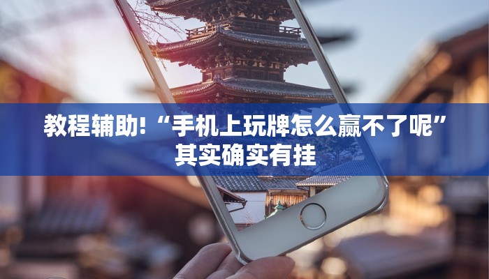 教程辅助!“手机上玩牌怎么赢不了呢”其实确实有挂