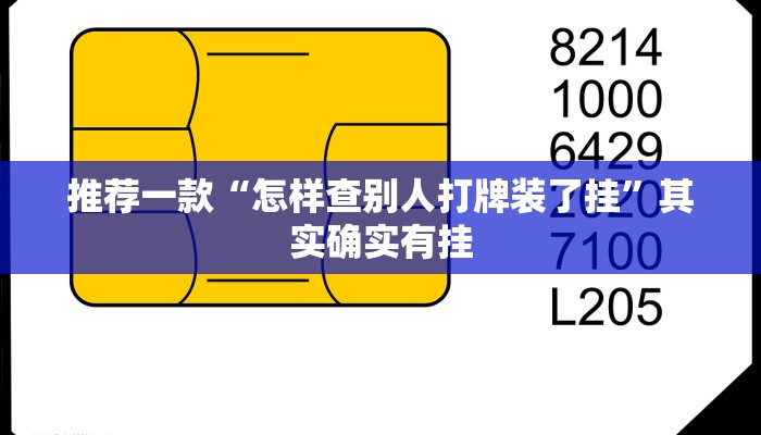 推荐一款“怎样查别人打牌装了挂”其实确实有挂