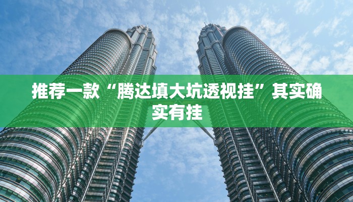推荐一款“腾达填大坑透视挂”其实确实有挂