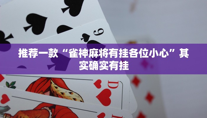 推荐一款“雀神麻将有挂各位小心”其实确实有挂
