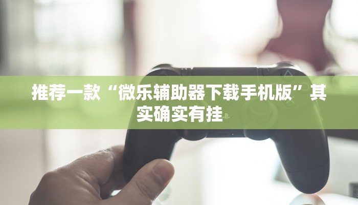 推荐一款“微乐辅助器下载手机版”其实确实有挂