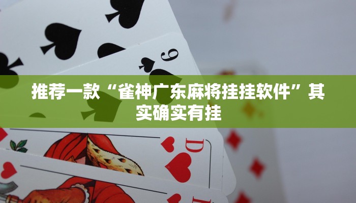推荐一款“雀神广东麻将挂挂软件”其实确实有挂