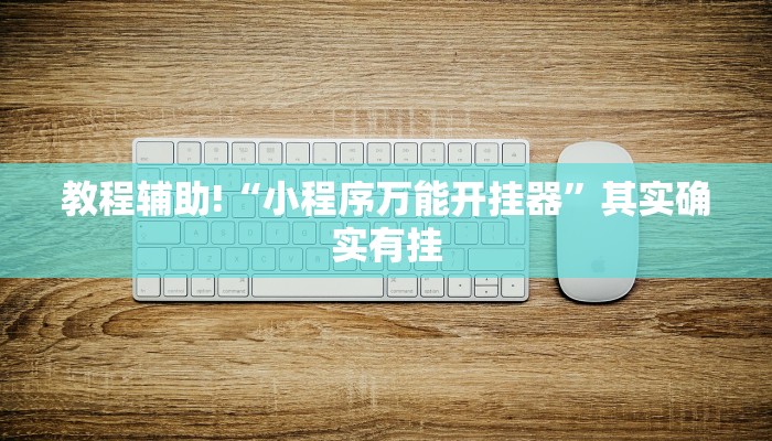 教程辅助!“小程序万能开挂器”其实确实有挂