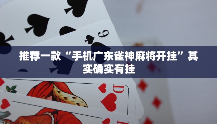 推荐一款“手机广东雀神麻将开挂”其实确实有挂
